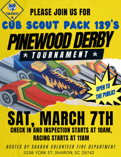 Boy Scout Pack 139 - Pinewood Derby