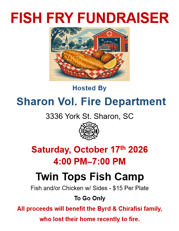 Sharon VFD Fish Fry Fundraiser