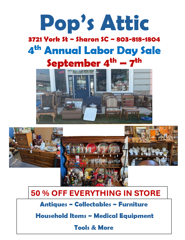 Pop's Attic Labor Day Sale